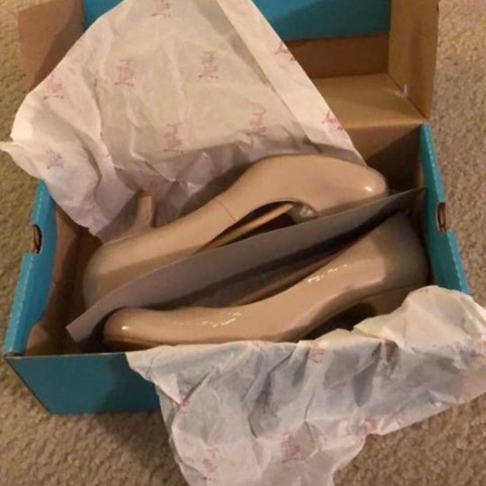 Jellypop brand Comfort Dress “Cayla” nude heels